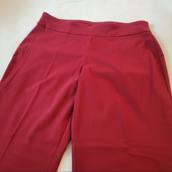 skinny red pull-on stretch tailored pant, like-new - Picture 2 of 7